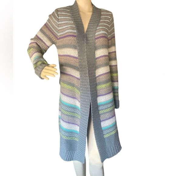 Old navy multiple color, striped cardigan - Picture 3 of 5